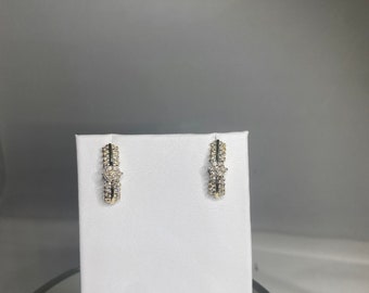 10k yellow gold diamond earrings