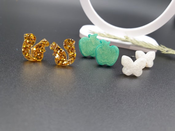 Epoxy Earrings Dangle Square Cut Out Earrings Gift For Women Gifts For Her Resin Jewelry Lightweight Earrings Boho Aesthetic