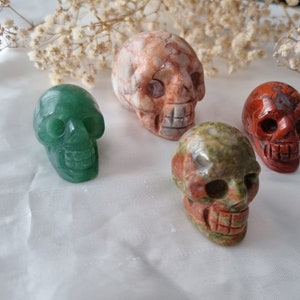 Spiritually Empowering Skull Carvings. Mystical Stones for Wisdom. Protection & Connection. Handcrafted Collection of 4 Unique Pieces.