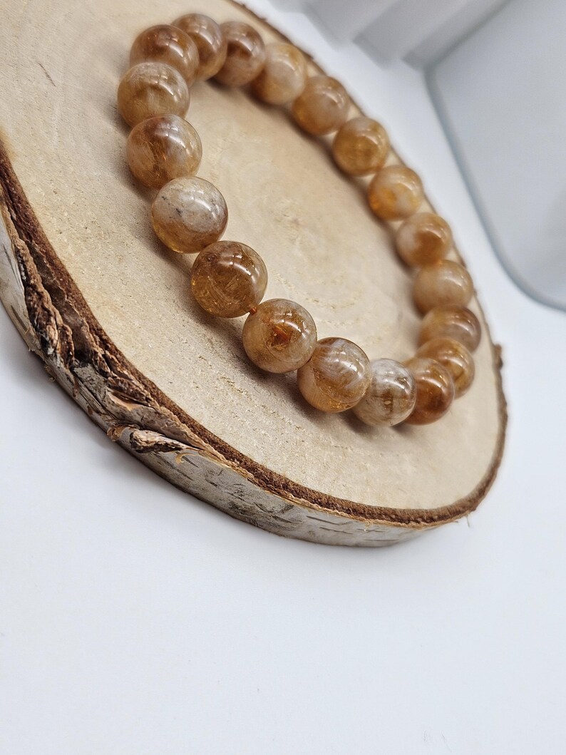 Milky Citrine Bracelet 10mm – Natural Crystal Bracelet, Abundance ...
