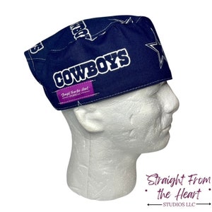 Mens SnapBack Scrub Cap, Snap Back Unisex Surgical Cap, Mens Cap, Unisex Cap, Hat, Dallas Cowboys