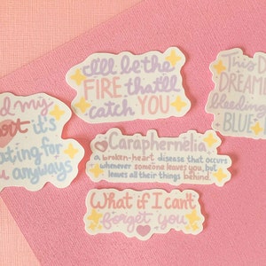 Pierce the Veil Caraphernelia Lyrics Selfish Machines | Waterproof Sticker Set