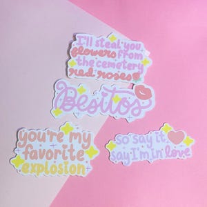 PTV Pierce the Veil Besitos Selfish Machines | Glossy Vinyl Sticker Pack Set of 4
