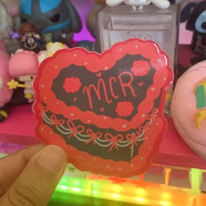 My Chemical Romance MCR Kawaii Emo Cake | Glossy Vinyl Sticker