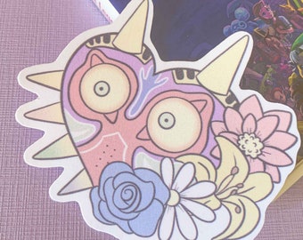 Pastel Majora's Mask | Glossy Vinyl Waterproof Sticker
