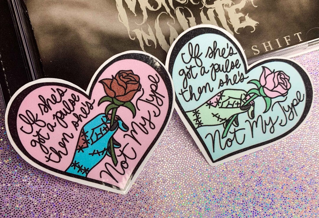 Motionless in White Not My Type Graveyard Shift Halloween Hearts Vinyl Waterproof Sticker Etsy