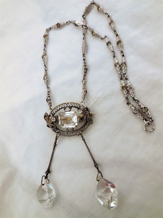Vintage Crystal Paste Gemstone Lavalier