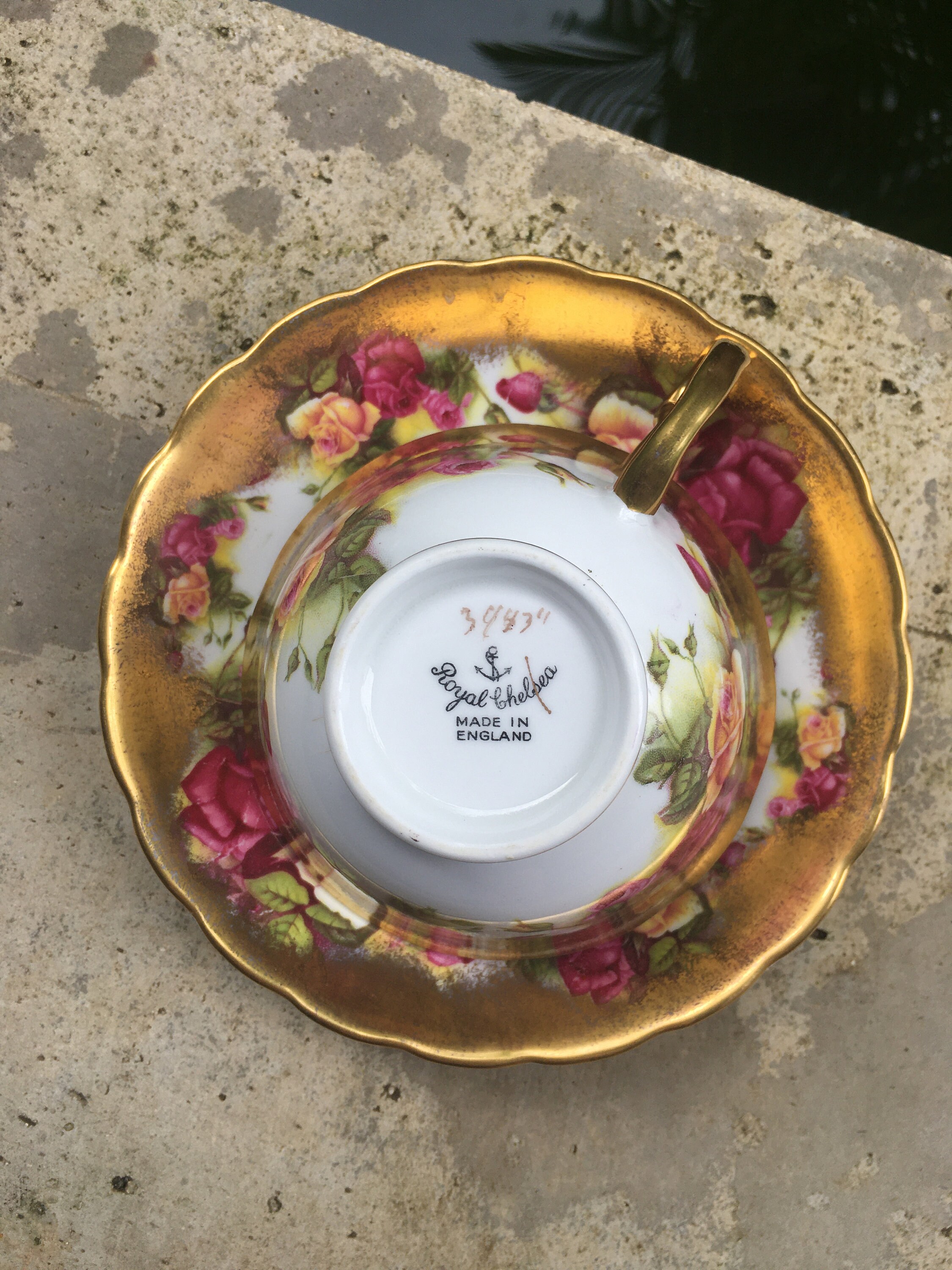 Royal Chelsea Golden Rose Tea Cup and Saucer Etsy