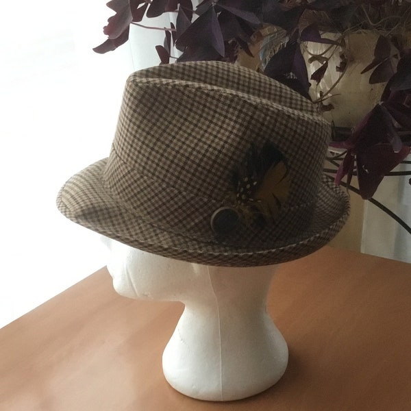 Plaid Fedora Etsy
