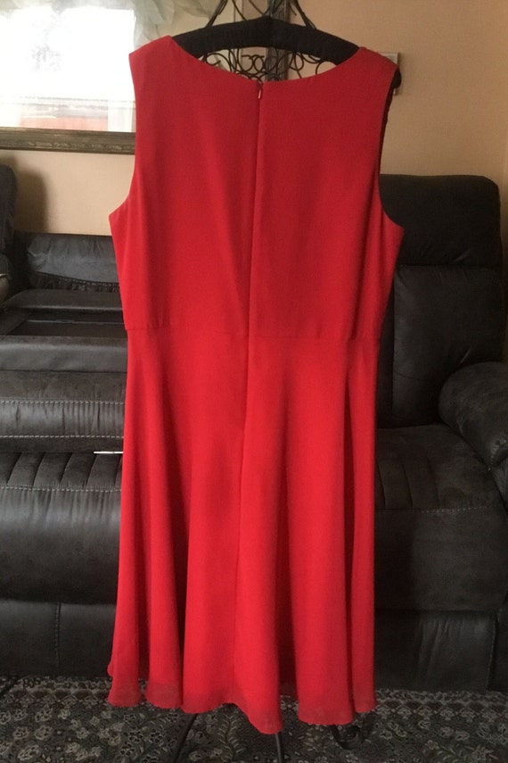 Vintage Michaela Louisa Red Party Dress Size 14 - image 5