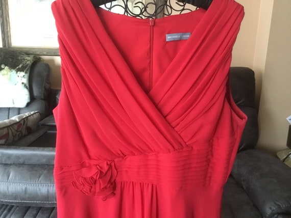 Vintage Michaela Louisa Red Party Dress Size 14 - image 4