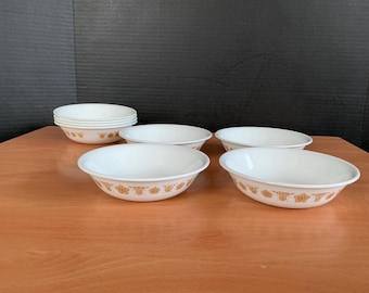 4 tazones de postre Corelle Butterfly Gold de 5 3/8”