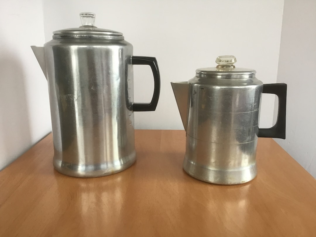 Vintage Aluminum Percolator Coffee Pot Etsy