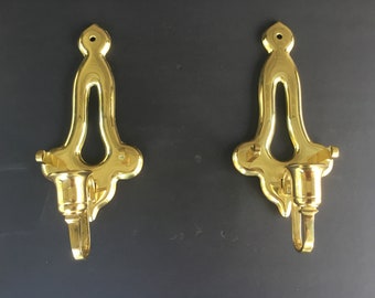 Pair of Vintage Partylite Brass Wall Sconces Candle Holders