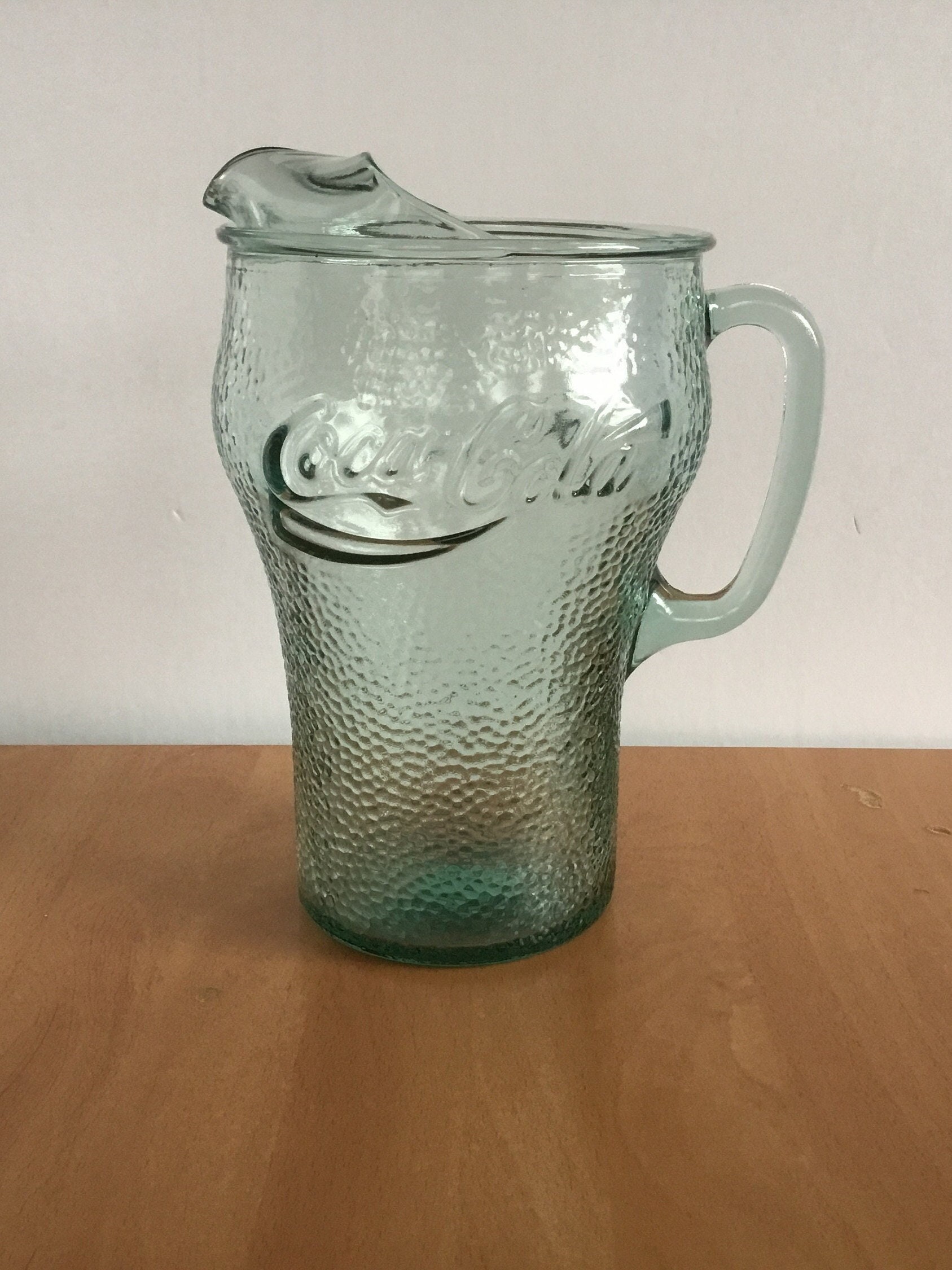Vintage Green COKE Coca-cola Pebble-glass Pitcher 64 OZ - Etsy