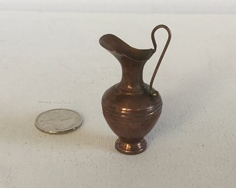 Vintage Miniature Copper Water Pitcher