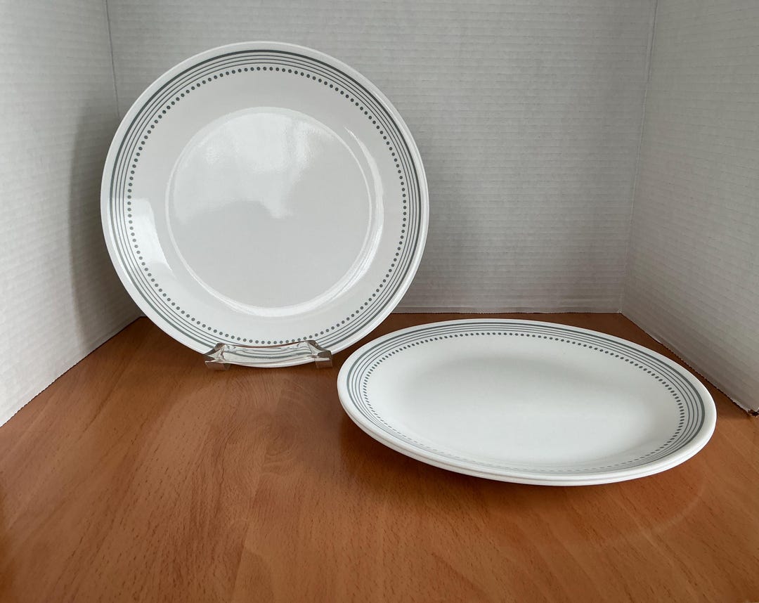 Set of 3 Vintage Mystic Gray Pattern Corelle Dinner Plates - 10” - Etsy