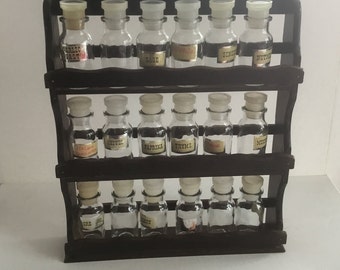 Vintage Wooden Spice Rack Wall Spice Rack