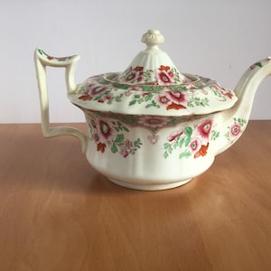 Vintage Porcelain Floral Teapot