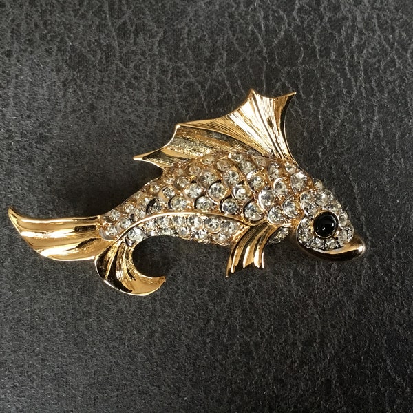 broche de poisson vintage Nina Ricci Koi