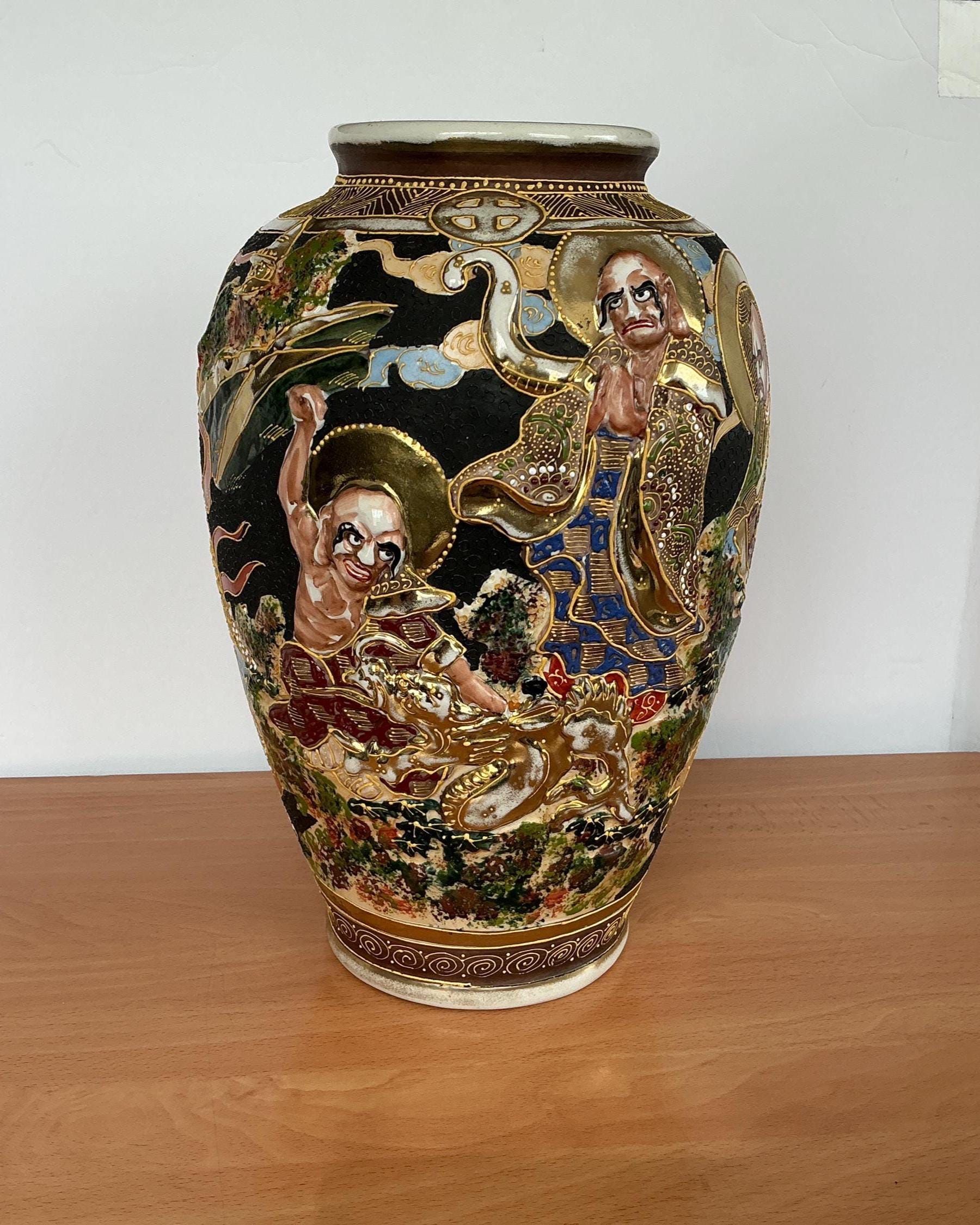 vintage Kyoto Ceramic Flower Vase 流し釉 花瓶 Japanese Kyoto Vase - Etsy