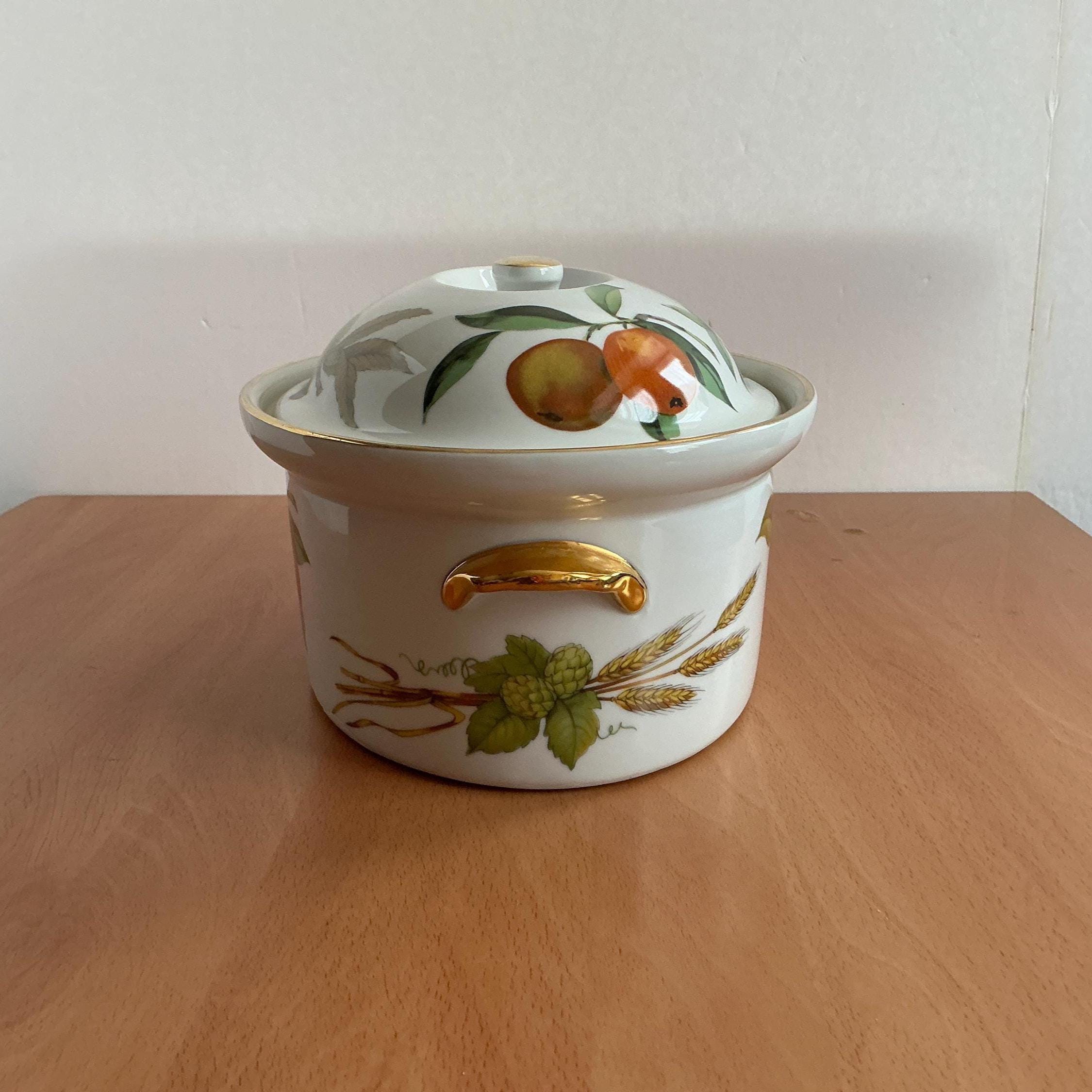 ヴィンテージ ロイヤルウースター イヴシャム 蓋付きオーバル