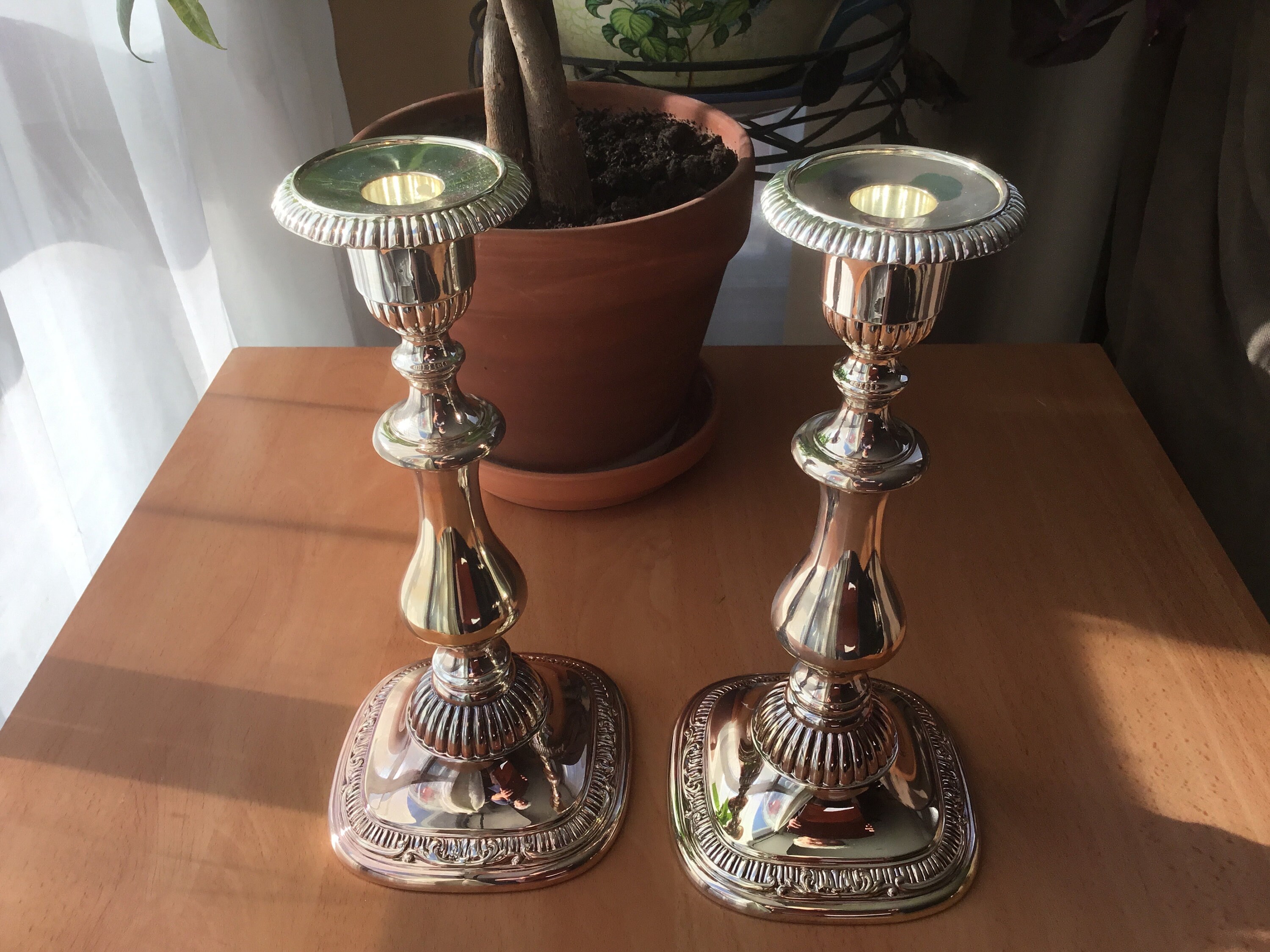 Reed and barton shop silver candlesticks