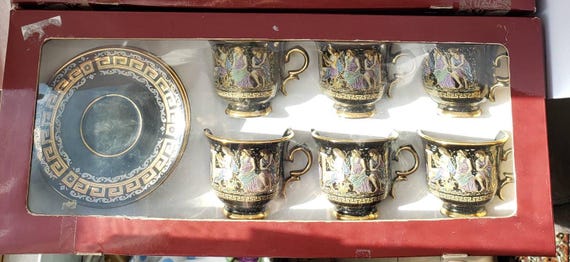 ヴィンテージ ファキオラス ギリシャ ハンドメイド ティーカップ