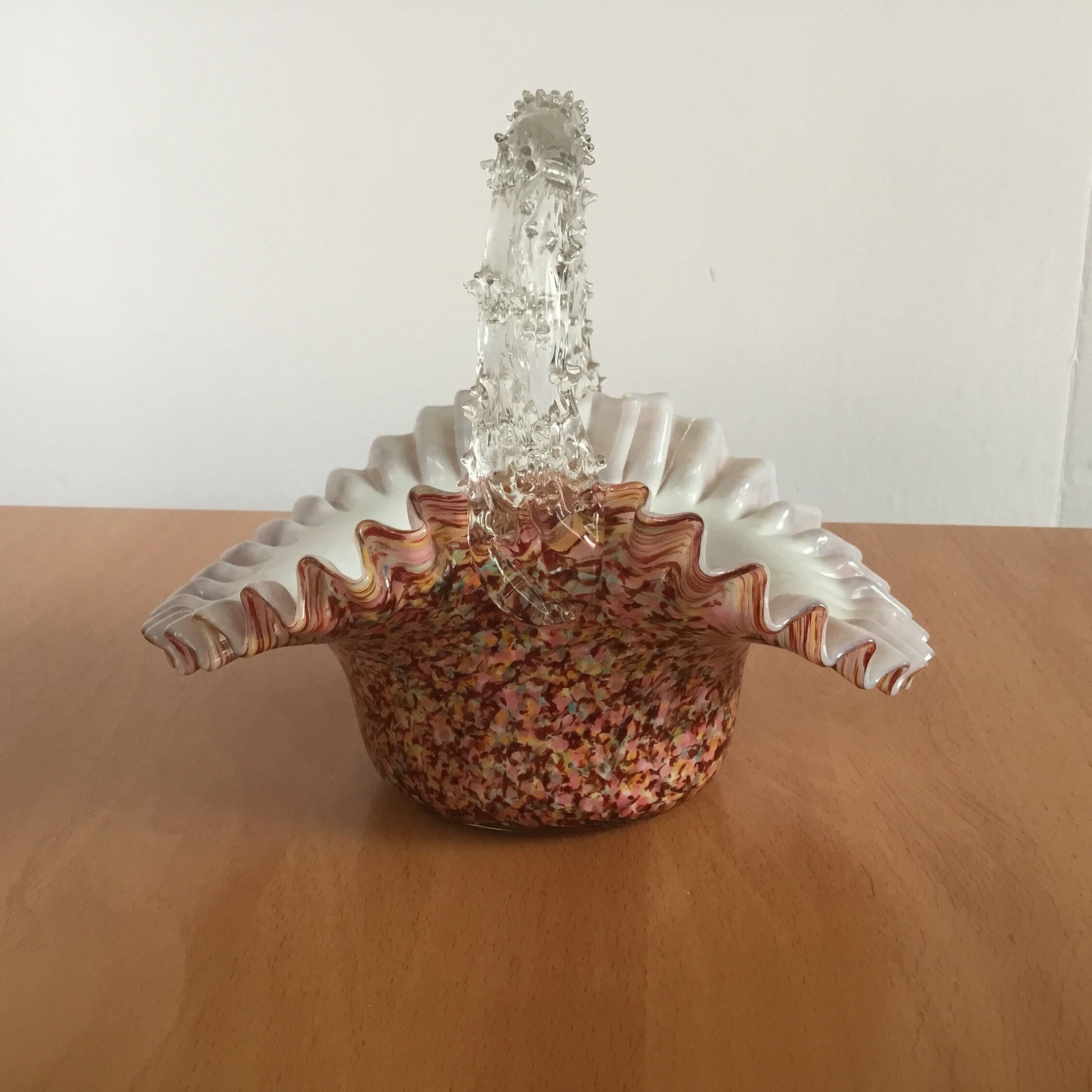 ヴィンテージ装飾ガラスバスケット - Etsy 日本