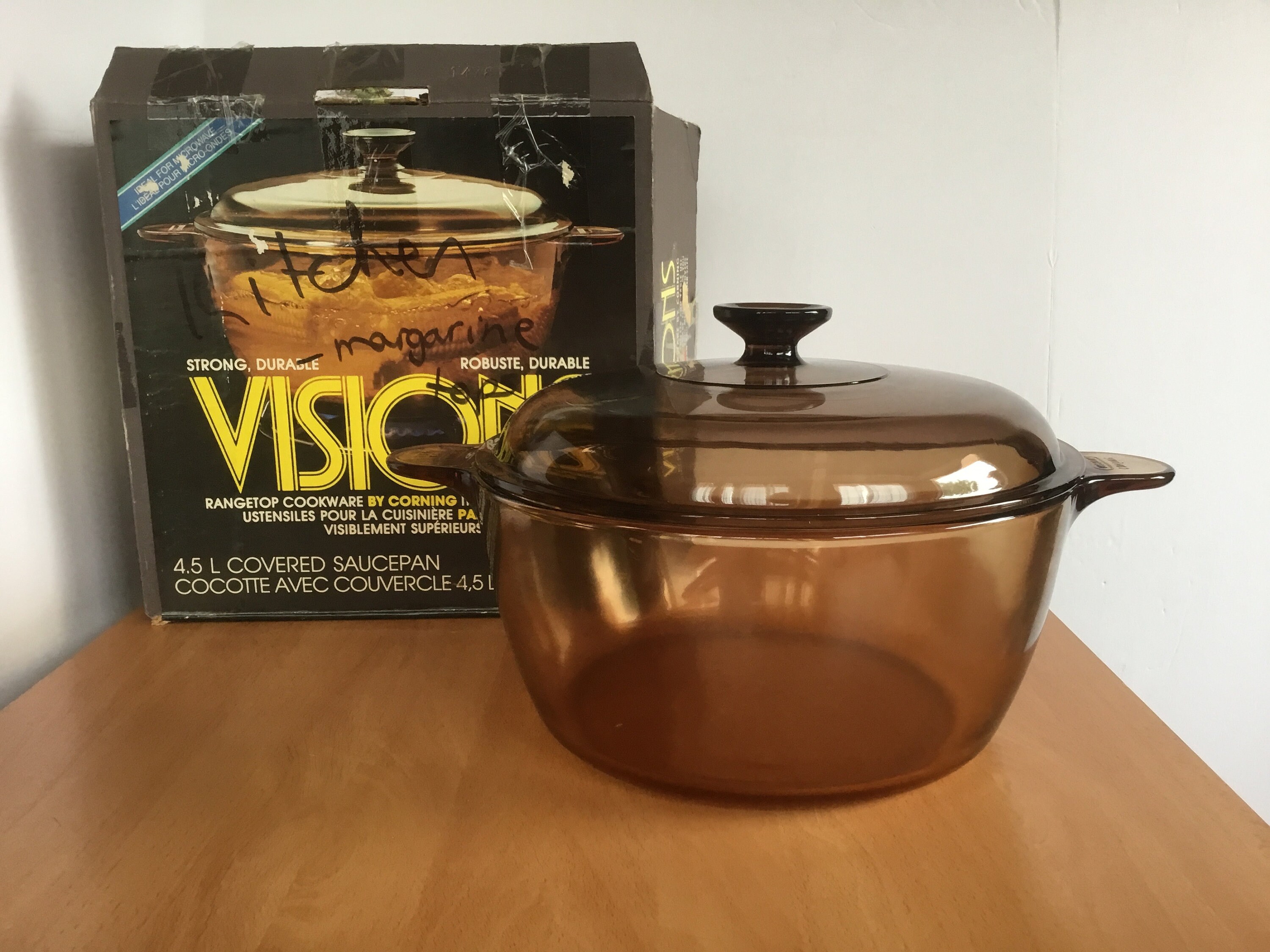 Set of 11 Corning Visions Cookware Set, Amber Brown Glass Bakeware Set With  Lids, Vintage Pyrex, Bake Ware, Vision Ware Pots and Pans, 2.5 L 
