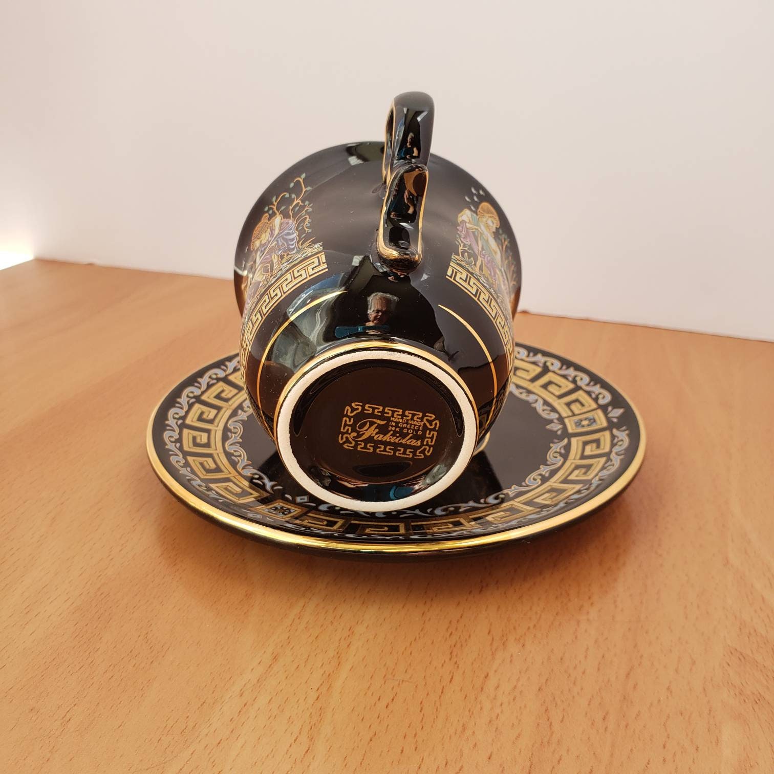 ヴィンテージ ファキオラス ギリシャ ハンドメイド ティーカップ