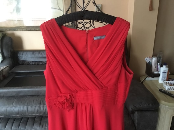 Vintage Michaela Louisa Red Party Dress Size 14 - image 2