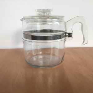Vintage PYREX 6 Tassen Flameware Kaffeekanne Perkolator