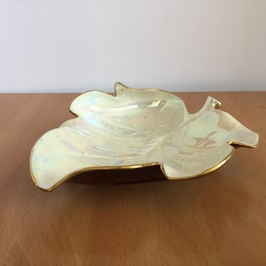 Vintage Carlton Ware Rouge Royale Leaf Dish England