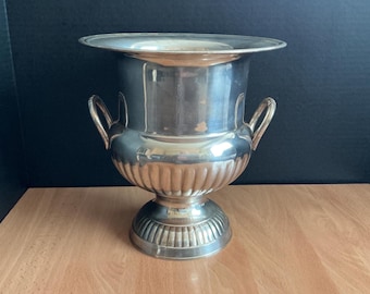 Vintage Silver Plated Ice Bucket Champagne Chiller 10”