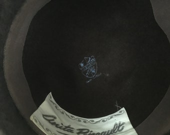 Vintage ultra rare atelier fur hat by  Designer Anita Pineault. Vintage Fluffy Felt Hat Anita Pineault Dark Brown - Etsy main image 4