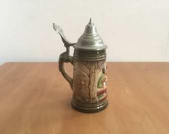 Vintage Miniature German Collectable BEER STEIN 6 inch