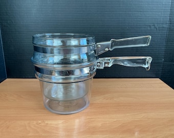 ビンテージ PYREX フレームウェア ダブルボイラー ソースパン 2クォート