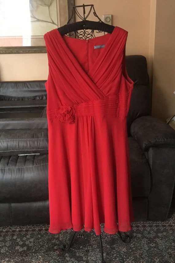 Vintage Michaela Louisa Red Party Dress Size 14 - image 1