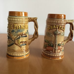 Vintage Beer Stein Souvenir of SEATTLE or SAN FRANCISCO