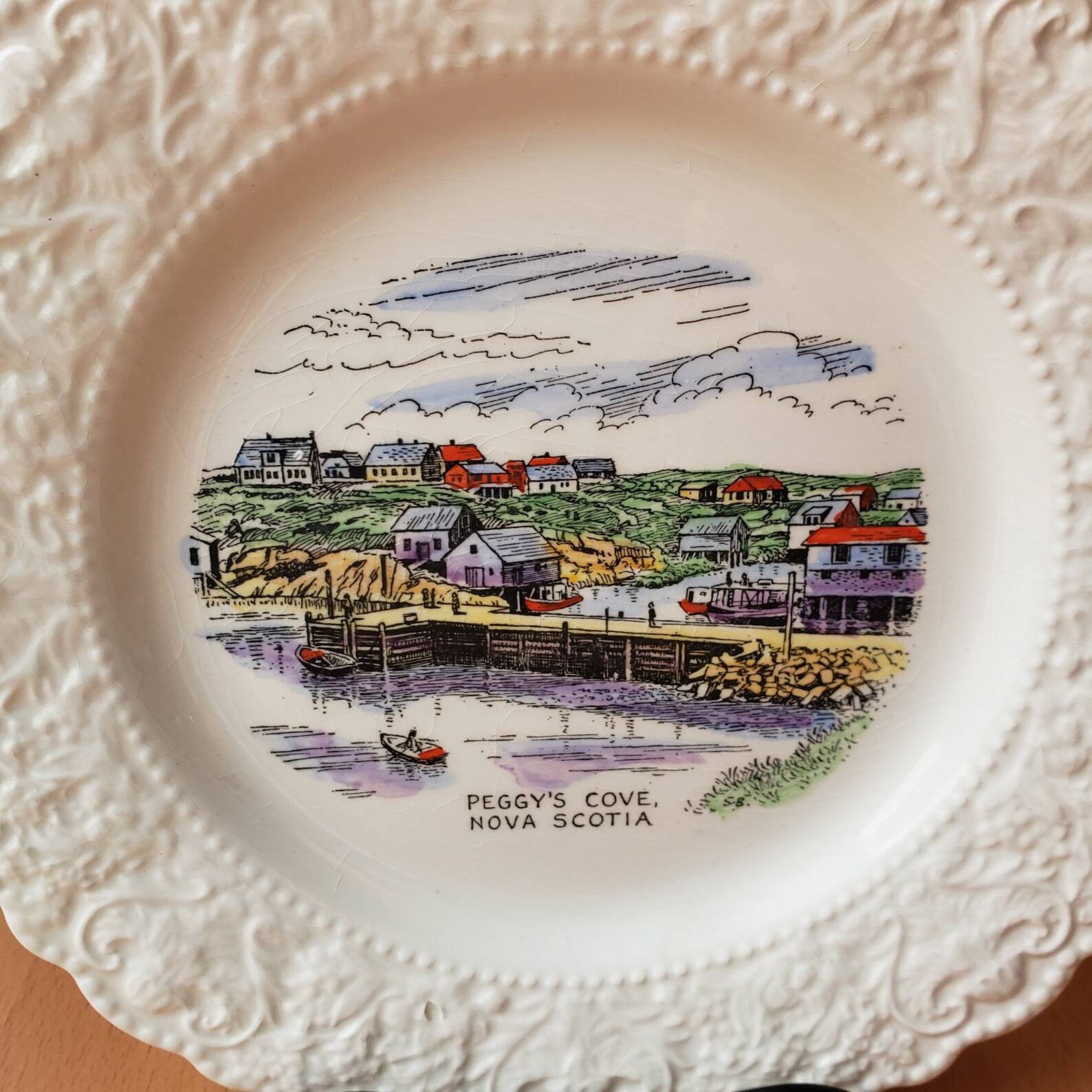 Vintage Peggys Cove Nova Scotia Canada Souvenir Plate Etsy