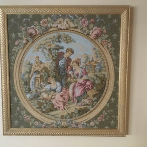 Vintage Large Framed Tapestry
