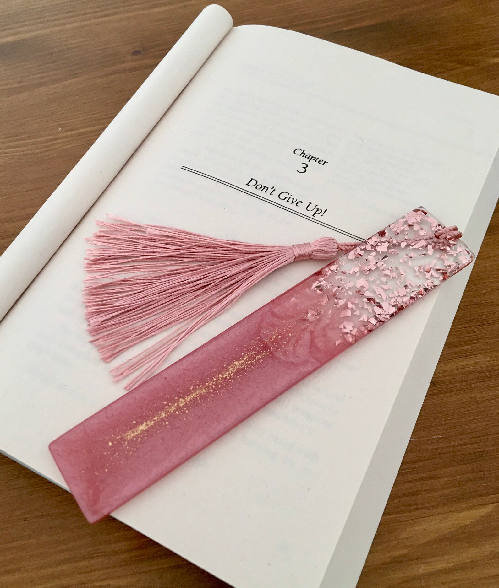 Coloured Resin Bookmark Personalised Etsy