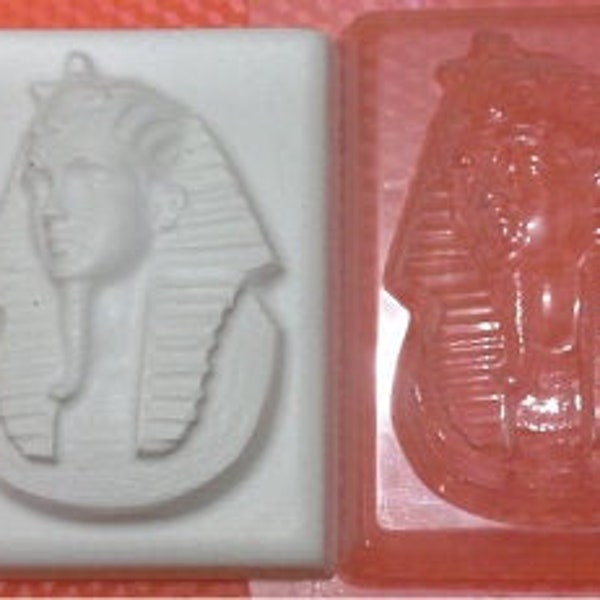 Pharaoh Plastic Mold-Arab Egyptian Themes-Tutankhamun Mold-King Tut Mold-Soap Chocolate Bath Bomb Mold