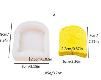 Molde de silicona para pan tostado: decoración de pasteles, jabón, resina, chocolate