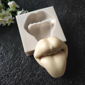 Mouth Silicone Mold-Lips Protruding Tongue Mold-Chocolate Mold-Soap Mold-Birthday Cake Decoration Tools