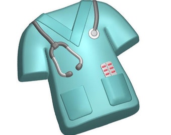 Medical Gown Plastic Mold: Soap, Bath Bomb, Chocolate, Craft