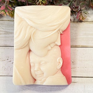 Mother and Baby Soap Mold-Silicone Mold- Baby Mold -Cake Decorations Soap Making, Resin Clay Cake Tools