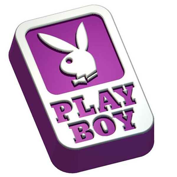 Playboy Logo Plastic Mold-Rectangle Mold-DIY Mold-Candy Mold-Bath Bomb Mold-Craft Mold-Hugh Hefner