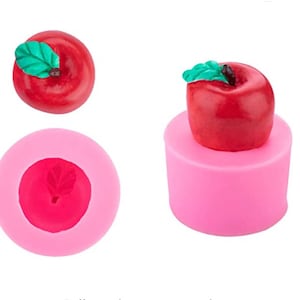 Apple Shaped Small Silicone Mold-3D Apple Fruit Cake Mold-Candle Soap Mold Fondant Chocolate Dessert Cake Decorating Party Supplies